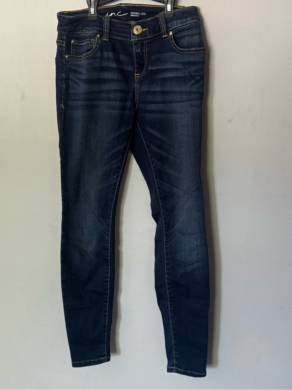 INC International Concepts Skinny Jeans - Dark Wash Blue